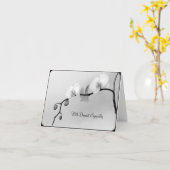 母-悔やみや弔慰カードの死のための白い蘭 カード (黄色い花)