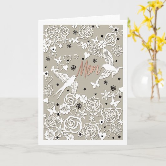 母|母の日|誕生日 カード (黄色い花)