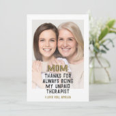 母 無償のカウンセラー 面白い フォト カード (スタンド正面)