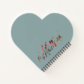 母、言葉の螺旋形のノート ノートブック (裏面)