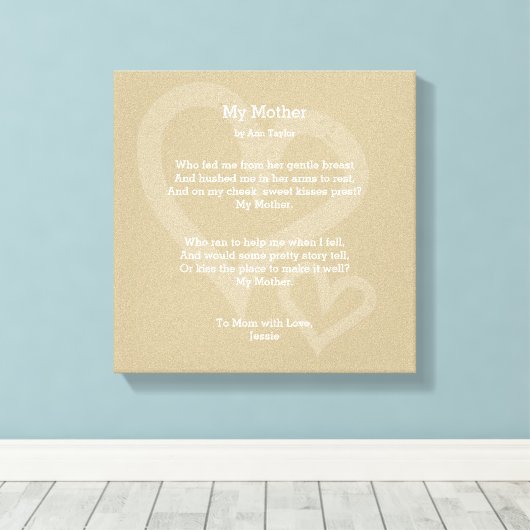 母 – 詩， キャンバスプリント (インサイチュ (ウッドフロア))