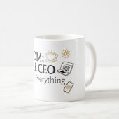 母：The CEO of Everything おもしろい コーヒーマグカップ (正面右)