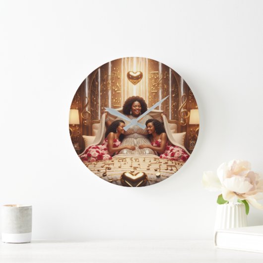 母A ラージ壁時計 (ホーム)