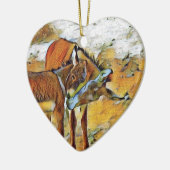 母Burro及び息子のオーナメント セラミックオーナメント (左)