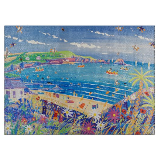 母Iveyの湾のガラスまな板 カッティングボード (正面)