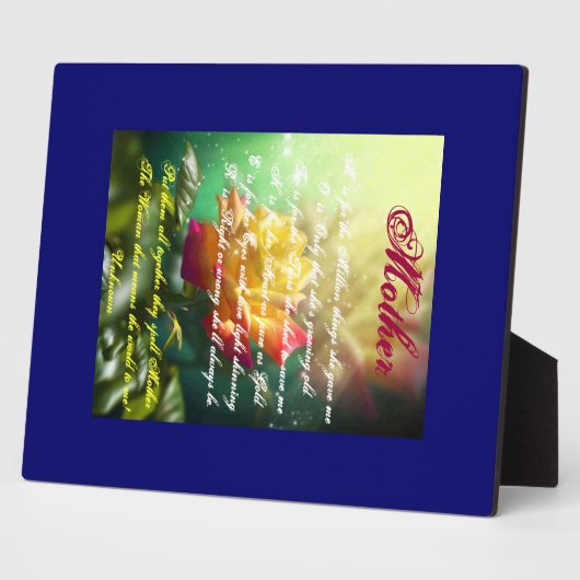 母Mは私のプラーク彼女の与え100万もののためだ フォトプラーク (側面)