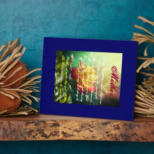 母Mは私のプラーク彼女の与え100万もののためだ フォトプラーク (側面)