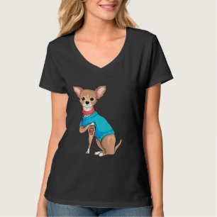 母Sデイおもしろい犬チワワ私は母タット大好き Tシャツ