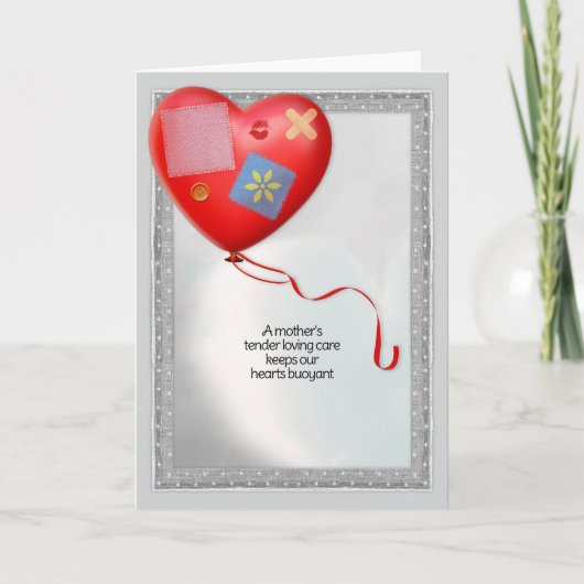 母TLCハートバルーン サンキューカード (正面)