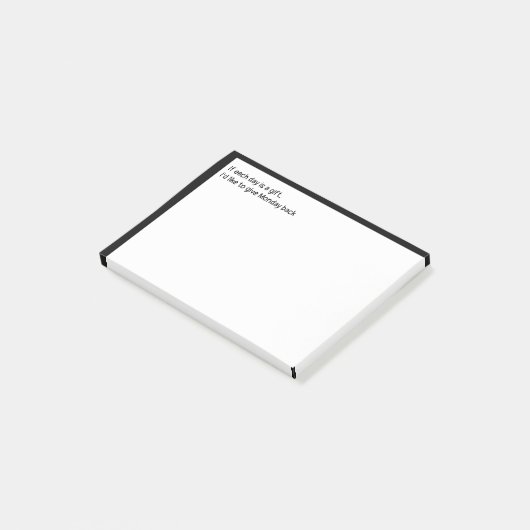 毎もし日、月曜日に戻りたいギフト与えだ ポストイット (アングル)