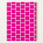 毎エレガント年市松模様に毎のピンク色の プランナー手帳 (裏面)