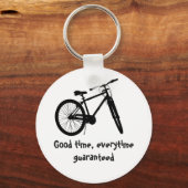 毎回のグッドタイム保証された自転車引用文 キーホルダー (正面)