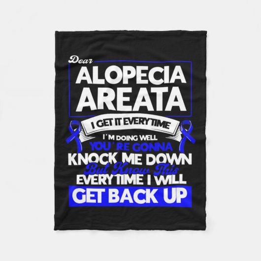 毎回脱毛症認識度 フリースブランケット (正面)