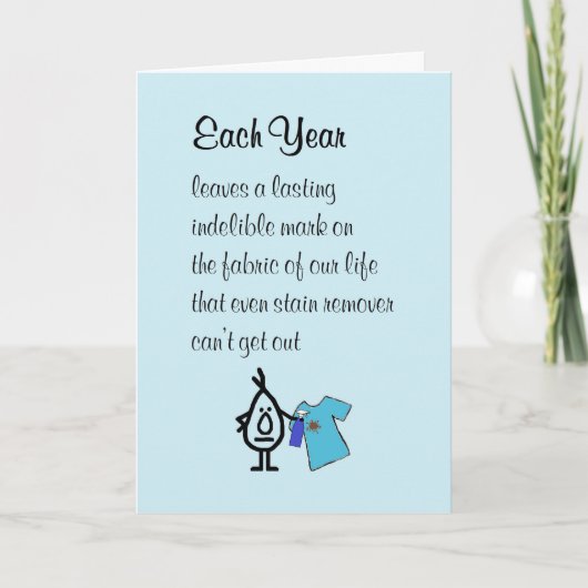 毎年のおもしろいハッピーバースデー カード (正面)