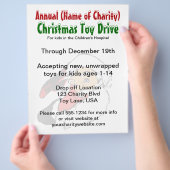 毎年のクリスマストイドライブ |サンタクロースのチャリティー チラシ (手)