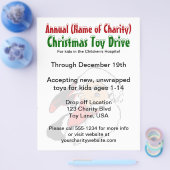 毎年のクリスマストイドライブ |サンタクロースのチャリティー チラシ (シングル)