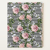 毎年のピンクのバラのパーソナライズ日付 プランナー手帳 (裏面)