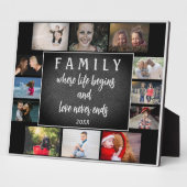 毎年の家族ことわざKeepsake 12フォトコラージュ フォトプラーク (側面)