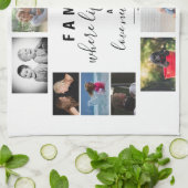 毎年の家族記念ことわざ12フォトコラージュ キッチンタオル (折り畳み)