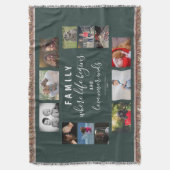 毎年の家族記念ことわざ12フォトコラージュ スローブランケット (正面縦)