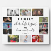 毎年の家族記念ことわざ12フォトコラージュ フォトプラーク (正面)