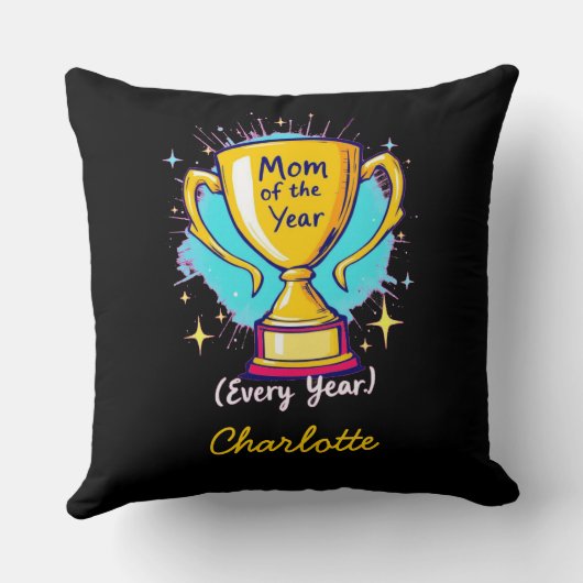 毎年の母 | 母おもしろいの日 クッション (裏面)