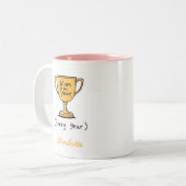 毎年の母 | 母おもしろいの日 ツートーンマグカップ (正面左)