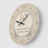 毎年の素敵なパーソナライズされた記念日 ラージ壁時計 (傾斜)