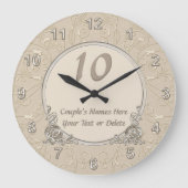 毎年の素敵なパーソナライズされた記念日 ラージ壁時計 (正面)