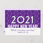 毎年の紫色の雪 | 2021年新年おめでとう シーズンカード (正面/裏面)