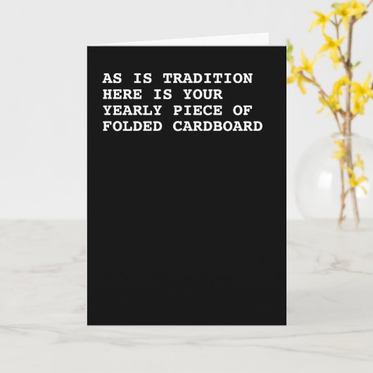 毎年の誕生日やクリスマスユーモア カード (黄色い花)