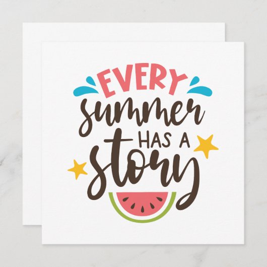 毎年夏には物語がある、夏の冒険 サンキューカード (正面/裏面)