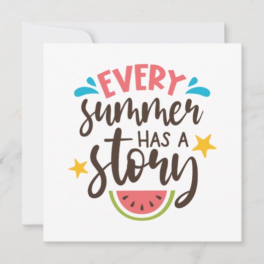 毎年夏には物語がある、夏の冒険 サンキューカード (正面)