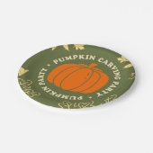 毎年恒例のカボチャ彫りおもしろいの準備!」 ペーパープレート (アングル)