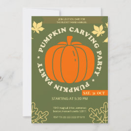 毎年恒例のカボチャ彫りおもしろいの準備! 招待状