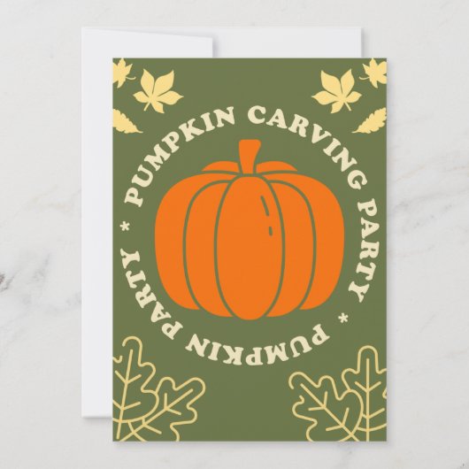 毎年恒例のカボチャ彫りおもしろいの準備! 招待状 (裏面)