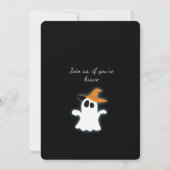 毎年恒例のハロウィンカスタムパーティ ネオン かわいいおばけ 招待状 (裏面)