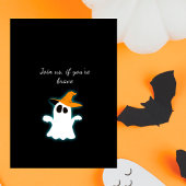 毎年恒例のハロウィンカスタムパーティ ネオン かわいいおばけ 招待状