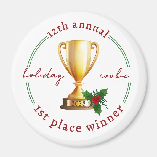 毎年恒例のホリデーコンテスト受賞者の賞受賞磁石 マグネット (正面)