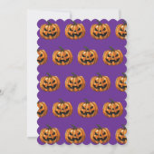 毎年恒例の家族のかぼちゃの彫刻パーティーハロウィン 招待状 (裏面)