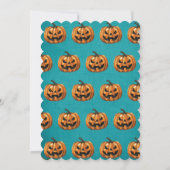 毎年恒例の家族のかぼちゃの彫刻パーティーハロウィン 招待状 (裏面)