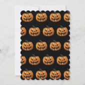 毎年恒例の家族カボチャの彫刻パーティーハロウィン 招待状 (裏面)