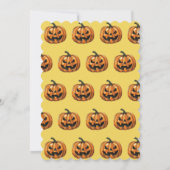 毎年恒例の家族カボチャの彫刻パーティーハロウィン 招待状 (裏面)