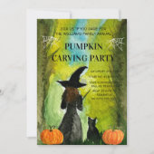 毎年恒例の家族ハロウィンパンプキン彫りパーティー 招待状 (正面)