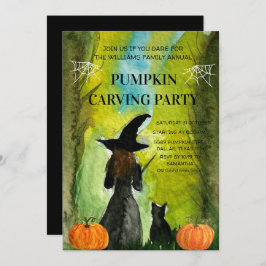 毎年恒例の家族ハロウィンパンプキン彫りパーティー 招待状