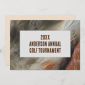 毎年恒例の家族懇親会フェザーゴルフトーナメント 招待状 (正面/裏面)