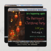 毎年恒例の暖かいグローのクリスマスパーティー 招待状 (正面/裏面)