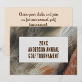 毎年恒例 家族再会 羽ゴルフ大会 招待状 (正面/裏面)