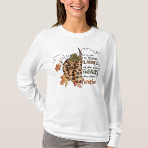 毎年、私は焚き火、フランネル、かぼちゃのための秋 Tシャツ