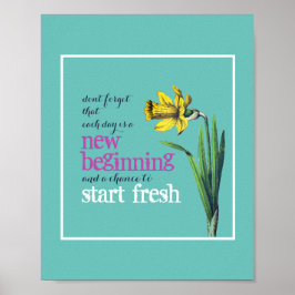 毎感動的日8x10の新しいスタートプリント ポスター